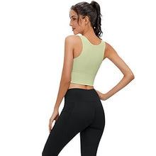 Load image into Gallery viewer, High Neck Sports Bra for Women Longline Full Coverage Sports Bras Medium Impact Padded Workout Crop Tops for Yoga Gym
