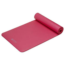 Load image into Gallery viewer, Gaiam Essentials Thick Yoga Mat Fitness &amp; Exercise Mat with Easy-Cinch Carrier Strap, Pink, 72"L X 24"W X 2/5 Inch Thick
