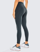Load image into Gallery viewer, CRZ YOGA Women's Naked Feeling Workout Leggings 25 Inches - High Waisted Yoga Pants with Side Pockets Melanite
