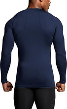 Load image into Gallery viewer, ATHLIO Men's UPF 50+ Long Sleeve Compression Shirts, Water Sports Rash Guard Base Layer, Athletic Workout Shirt, 3pack Black/Navy/Hunter Green
