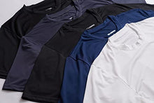 Load image into Gallery viewer, Men's Quick Dry Fit Dri-Fit Short Sleeve Active Wear Training Athletic Essentials Crew T-Shirt Fitness Gym Wicking Tee Workout Casual Sports Running Tennis Exercise Undershirt Top - 5 Pack,Set 4-S
