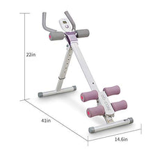 Load image into Gallery viewer, leikefitness Height Adjustable Ab Trainer Abdominal Whole Body Workout Machine Waist Cruncher Core Toner,Leg,Thighs,Buttocks Shaper with LCD Monitor
