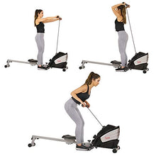 Load image into Gallery viewer, Sunny Health &amp; Fitness Dual Function Magnetic Rowing Machine w/ Digital Monitor, Multi-Exercise Step Plates, 275 LB Max Weight and Foldable - SF-RW5622
