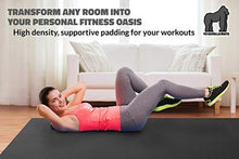 Load image into Gallery viewer, Premium Extra Large Exercise Mat - 8' x 4' x 1/4" Ultra Durable, Non-Slip, Workout Mats for Home Gym Flooring - Jump, Cardio, MMA Mat - Use With or Without Shoes (96" Long x 48" Wide x 6mm Thick)
