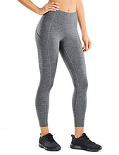 Load image into Gallery viewer, CRZ YOGA Women's Naked Feeling Workout Leggings 25 Inches - High Waisted Yoga Pants with Side Pockets Double Ash
