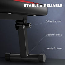 Load image into Gallery viewer, FLYBIRD Flat Weight Bench Foldable 1000 LBS Weight Capacity for Strength Training Bench Press, 45.3 Inches Long Workout Benches for Home
