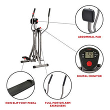 Load image into Gallery viewer, Sunny Health &amp; Fitness SF-E902 Air Walk Trainer Elliptical Machine Glider w/LCD Monitor, 220 LB Max Weight and 30 Inch Stride
