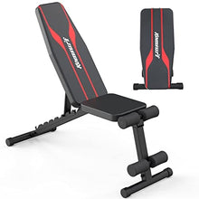 Load image into Gallery viewer, KOMSURF Weight Bench, Adjustable Workout Bench, Exercise Bench Press for Home Gym, Foldable Equipment Body Gym System, Strength Training Bench for Full Body Workout
