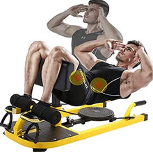 Load image into Gallery viewer, SHINYEVER 5 in 1 Deep Sissy Squat Multifunction Fitness Trainer Deep Squat Machine for Home Gym Workout Station Leg Exercise Machine Yellow
