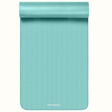 Load image into Gallery viewer, Retrospec Solana Yoga Mat 1" Thick w/Nylon Strap for Men &amp; Women - Non Slip Exercise Mat for Home Yoga, Pilates, Stretching, Floor &amp; Fitness Workouts - Blue Lagoon
