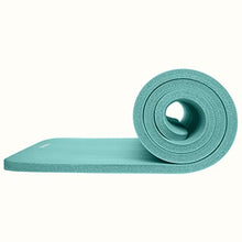 Load image into Gallery viewer, Retrospec Solana Yoga Mat 1" Thick w/Nylon Strap for Men &amp; Women - Non Slip Exercise Mat for Home Yoga, Pilates, Stretching, Floor &amp; Fitness Workouts - Blue Lagoon
