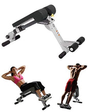 Load image into Gallery viewer, HOIST Fitness HF-4263 Dual Adjustable Ab/Back Hyper Roman Chair Exercise Bench - Platinum
