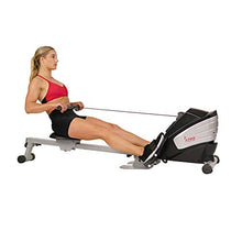 Load image into Gallery viewer, Sunny Health &amp; Fitness Dual Function Magnetic Rowing Machine w/ Digital Monitor, Multi-Exercise Step Plates, 275 LB Max Weight and Foldable - SF-RW5622
