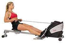Load image into Gallery viewer, Sunny Health &amp; Fitness Dual Function Magnetic Rowing Machine w/ Digital Monitor, Multi-Exercise Step Plates, 275 LB Max Weight and Foldable - SF-RW5622
