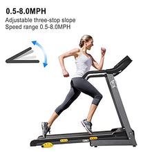 Load image into Gallery viewer, Folding Electric Treadmill Running Machine with 3 Levels Manual Incline - 2.5 HP Power 15 Preset Program 10 Minutes Assembly, Max. 8.5 MPH with Large Display &amp; Cup Holder for Home Use
