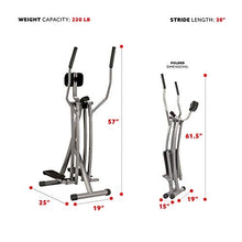 Load image into Gallery viewer, Sunny Health &amp; Fitness SF-E902 Air Walk Trainer Elliptical Machine Glider w/LCD Monitor, 220 LB Max Weight and 30 Inch Stride
