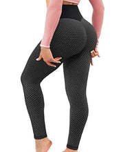 Load image into Gallery viewer, Butt Lifting Anti Cellulite Leggings for Women High Waisted Yoga Pants Workout Tummy Control Sport Tights - Y-tight-black

