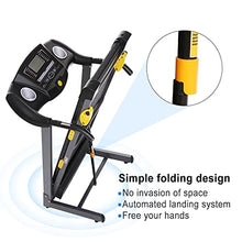 Load image into Gallery viewer, Folding Electric Treadmill Running Machine with 3 Levels Manual Incline - 2.5 HP Power 15 Preset Program 10 Minutes Assembly, Max. 8.5 MPH with Large Display &amp; Cup Holder for Home Use
