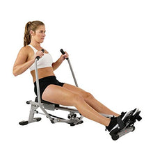 Load image into Gallery viewer, Sunny Health &amp; Fitness SF-RW5639 Full Motion Rowing Machine Rower w/ 350 lb Weight Capacity and LCD Monitor
