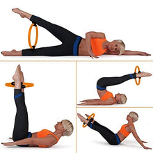 Load image into Gallery viewer, Pilates Ring Circle, Yoga Ring Inner Thigh Exercise Equipment for Women &amp; Men, Pilates Equipment for Home Workouts, Magic Circle Pilates Ring Inner Thigh Toner, Fitness Ring with Wall Poster &amp; Bag
