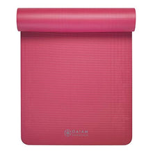 Load image into Gallery viewer, Gaiam Essentials Thick Yoga Mat Fitness &amp; Exercise Mat with Easy-Cinch Carrier Strap, Pink, 72"L X 24"W X 2/5 Inch Thick
