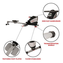 Load image into Gallery viewer, Sunny Health &amp; Fitness Dual Function Magnetic Rowing Machine w/ Digital Monitor, Multi-Exercise Step Plates, 275 LB Max Weight and Foldable - SF-RW5622

