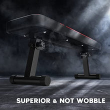 Load image into Gallery viewer, FLYBIRD Flat Weight Bench Foldable 1000 LBS Weight Capacity for Strength Training Bench Press, 45.3 Inches Long Workout Benches for Home
