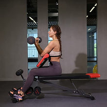 Load image into Gallery viewer, FINER FORM Multi-Functional Weight Bench for Full All-in-One Body Workout – Hyper Back Extension, Roman Chair, Adjustable Ab Sit up Bench, Decline Bench, Flat Bench
