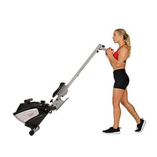 Load image into Gallery viewer, Sunny Health &amp; Fitness Dual Function Magnetic Rowing Machine w/ Digital Monitor, Multi-Exercise Step Plates, 275 LB Max Weight and Foldable - SF-RW5622

