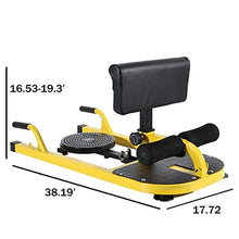 Load image into Gallery viewer, SHINYEVER 5 in 1 Deep Sissy Squat Multifunction Fitness Trainer Deep Squat Machine for Home Gym Workout Station Leg Exercise Machine Yellow
