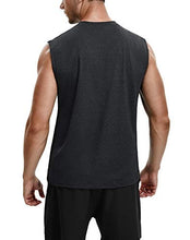 Load image into Gallery viewer, Roadbox Workout Sleeveless Shirts for Men Athletic Gym Basketball Quick Dry Muscle Tank Tops(Black+Grey+Black Heather, S)
