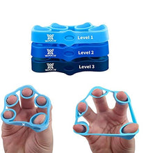 Load image into Gallery viewer, WFFIT Finger Exercise Finger Grip Finger Stretcher， Resistance Bands Hand Extensor Exerciser Elastic，Finger Grip Trainer for Relieve Joint Pain, Rehabilitation,Relaxation Grips Workout
