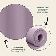 Load image into Gallery viewer, Retrospec Solana Yoga Mat 1" Thick w/Nylon Strap for Men &amp; Women - Non Slip Exercise Mat for Home Yoga, Pilates, Stretching, Floor &amp; Fitness Workouts -Violet Haze
