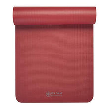 Load image into Gallery viewer, Gaiam Essentials Thick Yoga Mat Fitness &amp; Exercise Mat with Easy-Cinch Carrier Strap, Red, 72"L X 24"W X 2/5 Inch Thick
