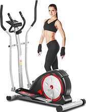 Load image into Gallery viewer, ANCHEER Elliptical Machine, Cross Trainer with Pulse Rate Grips and LCD Monitor, 8 Resistance Levels Smooth Quiet Driven for Home Gym Office Workout 350LBS Weight Limit
