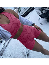 Load image into Gallery viewer, GXIN Women's Workout 2 Piece Outfits High Waist Running Shorts Seamless Gym Yoga Sports Bra Rosered
