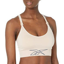 Load image into Gallery viewer, Reebok Women's Standard Maternity Sports Bra, Soft Ecru, Large
