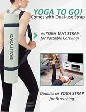 Load image into Gallery viewer, Yoga Mat with Strap, 1/3 Inch Extra Thick Yoga Mat Double-sided Non Slip, Professional TPE Yoga Mats for Women Men, Workout Mat for Yoga, Pilates and Floor Exercises
