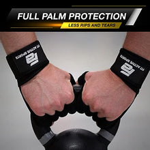 Load image into Gallery viewer, Fit Active Sports New Ventilated Weight Lifting Gloves with Built-in Wrist Wraps, Full Palm Protection &amp; Extra Grip. Great for Pull Ups, Cross Training, Fitness &amp; Weightlifting. (Men &amp; Women)

