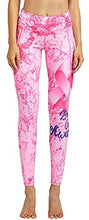 Load image into Gallery viewer, COOLOMG Women's Yoga Pants Printed Leggings Workout Running Tights with Side Pockets Light Pink S
