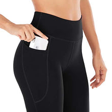 Load image into Gallery viewer, Heathyoga Women Bootcut High Waist Yoga Pants with Pockets, Black, X-Large
