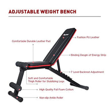 Load image into Gallery viewer, PASYOU Adjustable Weight Bench Full Body Workout Multi-Purpose Foldable Incline Decline Exercise Workout Bench for Home Gym

