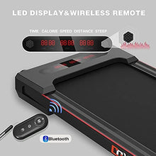 Load image into Gallery viewer, GOYOUTH 2 in 1 Under Desk Electric Treadmill Motorized Exercise Machine with Wireless Speaker, Remote Control and LED Display, Walking Jogging Machine for Home/Office Use
