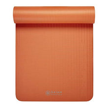 Load image into Gallery viewer, Gaiam Essentials Thick Yoga Mat Fitness &amp; Exercise Mat with Easy-Cinch Carrier Strap, Orange, 72""L X 24""W X 2/5 Inch Thick-10mm
