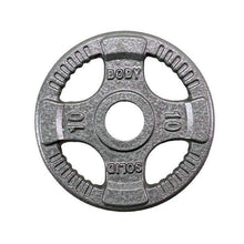 Load image into Gallery viewer, 500lb. Gray Cast Iron Grip Olympic Weight Set with 7ft. Olympic bar and collars - The Home Fitness Corp
