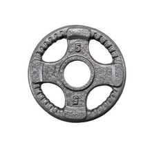 Load image into Gallery viewer, 500lb. Gray Cast Iron Grip Olympic Weight Set with 7ft. Olympic bar and collars - The Home Fitness Corp
