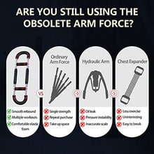 Load image into Gallery viewer, XINRUI U Shape Twister Arm Exerciser, Home Chest Expander, Biceps, Triceps, Forearm, Inner Thighs &amp; Shoulder Muscle Fitness Equipment, Arm Strength Training Workout Machine (110-132 lbs)
