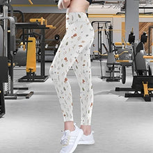 Load image into Gallery viewer, visesunny High Waist Yoga Pants with Pockets Cute Mushroom Forest Painting Soft Tummy Control Workout Leggings
