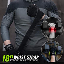 Load image into Gallery viewer, Trideer Padded Workout Gloves for Men - Gym Weight Lifting Gloves with Wrist Wrap Support, Full Palm Protection &amp; Extra Grips for Weightlifting, Exercise, Cross Training, Fitness, Pull-up
