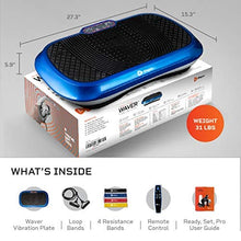 Load image into Gallery viewer, LifePro Vibration Plate Exercise Machine - Whole Body Workout Vibration Fitness Platform w/ Loop Bands - Home Training Equipment - Remote, Balance Straps, Videos &amp; Manual
